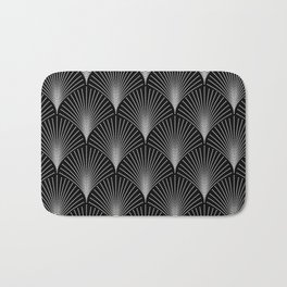 Black & white art-deco pattern Bath Mat