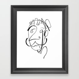A Portrait with Numbers Framed Art Print