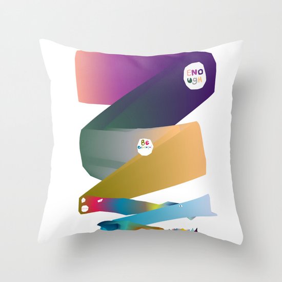 Enough Be Grateful Throw Pillow
