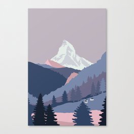 Purrspective on Matterhorn Canvas Print