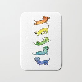 Watercolor Dachshunds Bath Mat