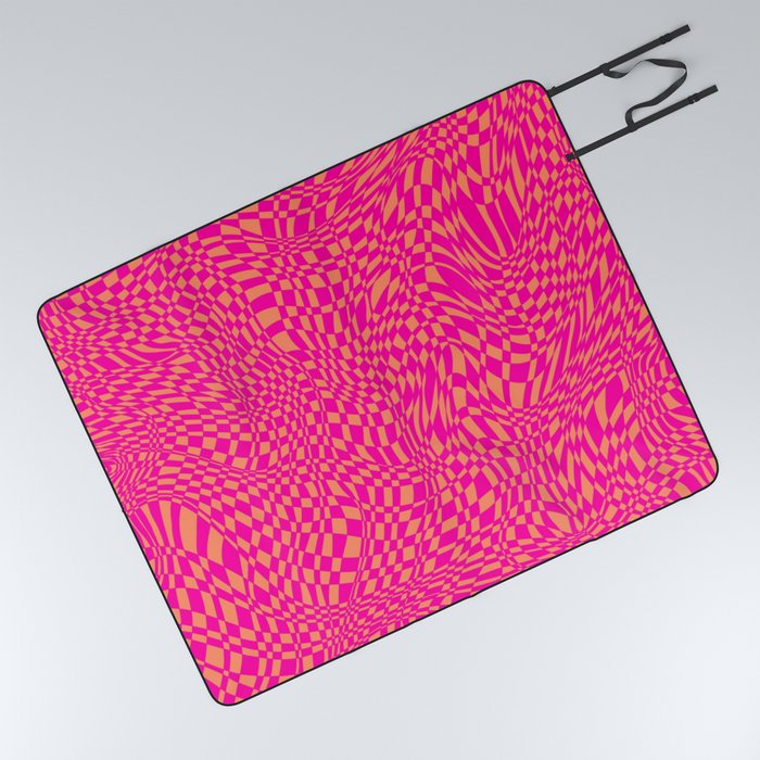 rainbow brain (pink/orange) Picnic Blanket