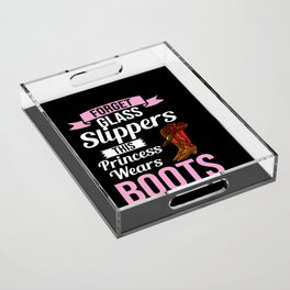Cowgirl Boots Quotes Party Horse Acrylic Tray