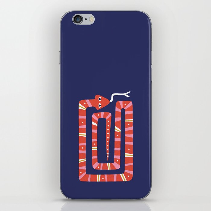 Stripe Snake Coil Blue iPhone Skin