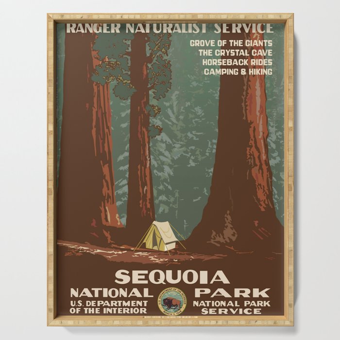 Vintage poster - Sequoia National ParkX Serving Tray
