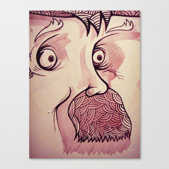 In Your Face Mr. Moustache Canvas Print