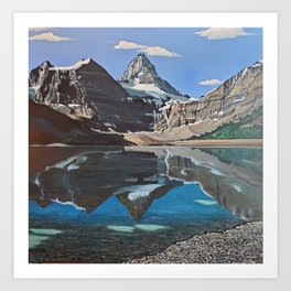Mountain Reflection, Mount Assiniboine BC Canada Art Print