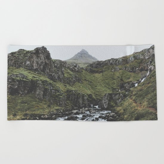 Mjóifjörður, Iceland II Beach Towel