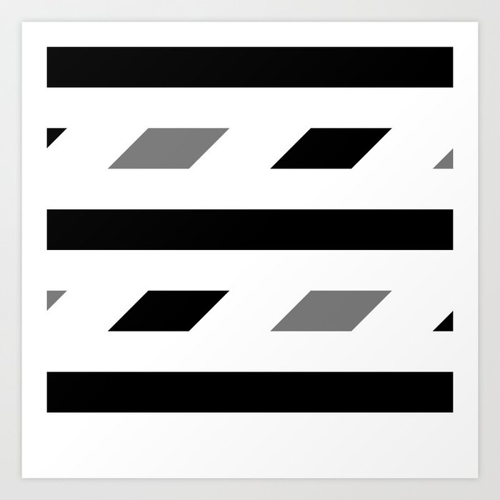 Black and white pattern 2020 001 Art Print