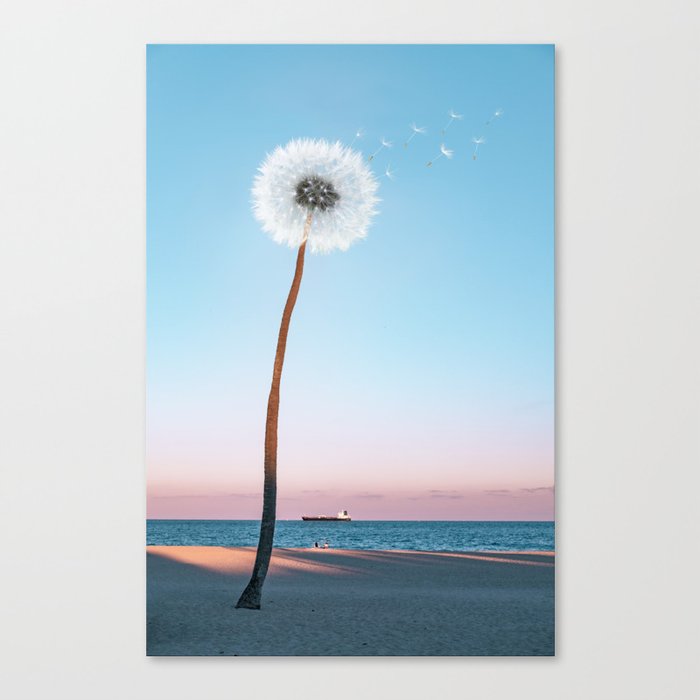 dandelion palm Canvas Print