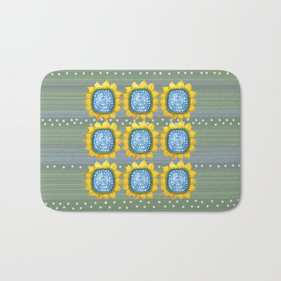 Sunny Flowers Bath Mat