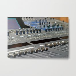 Mixing Console Metal Print