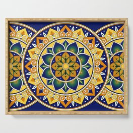 Italian Tile Pattern – Peacock motifs majolica from Deruta Serving Tray