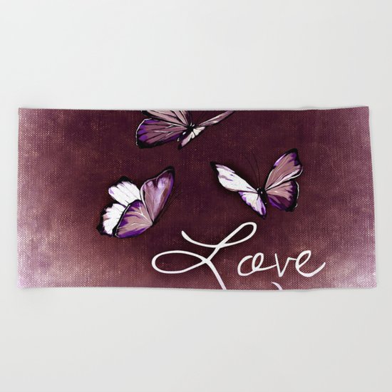 Butterfly Love Beach Towel