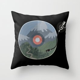 Mountain Records Throw Pillow