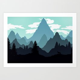 Mountains Art Print