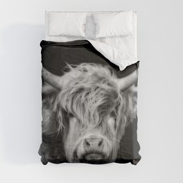 Highland Cow Black And White Comforter