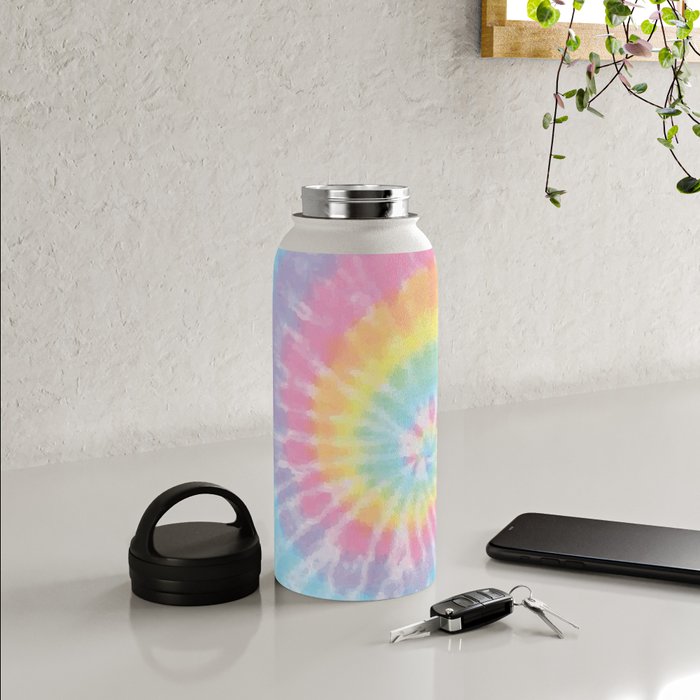 Pastel Tie Dye Metal Water Bottle