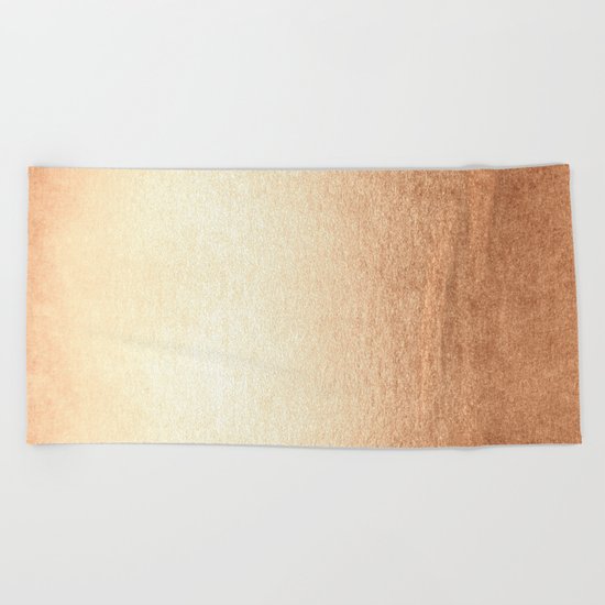 Simply Deep Bronze Amber Beach Towel