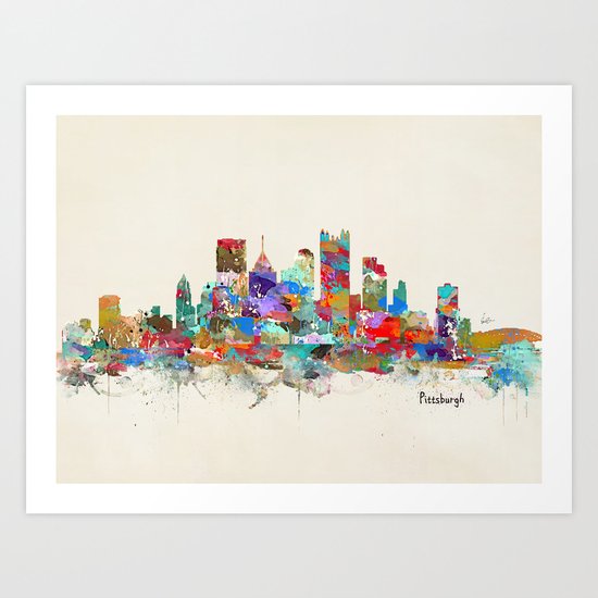 Pittsburgh Pennsylvania skyline Art Print
