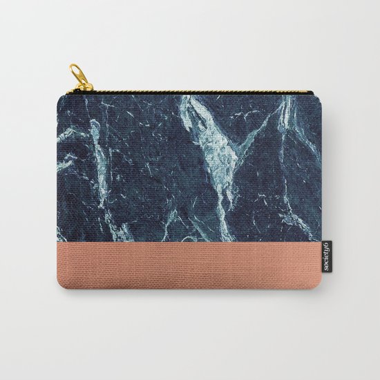 Blue Marble & Copper Carry-All Pouch