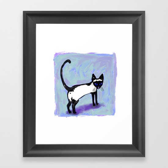 Cat Tocks Framed Art Print