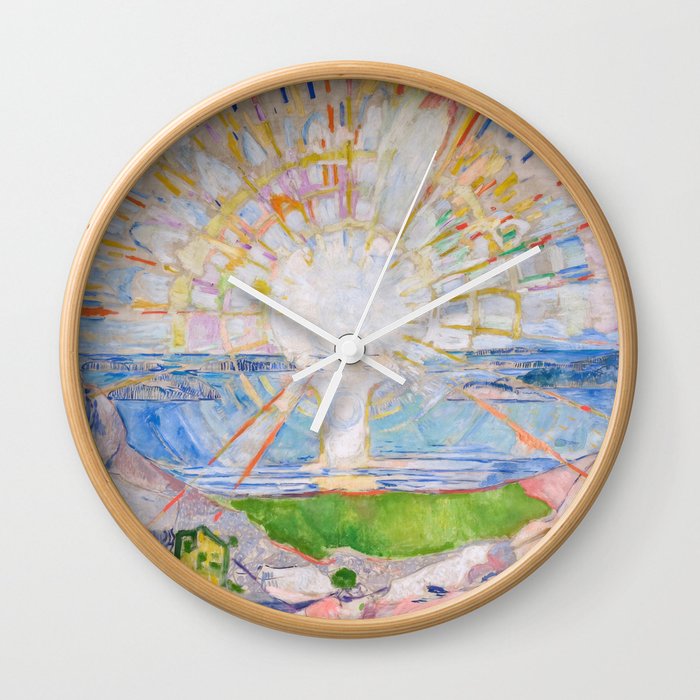 The Sun 1911 Edvard Munch Wall Clock