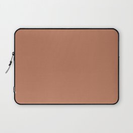 Mid-tone Fire Orange Solid Color Autumn Shade Earth-tone Pairs Pantone Brandied Melon 16-1340 TCX Laptop Sleeve