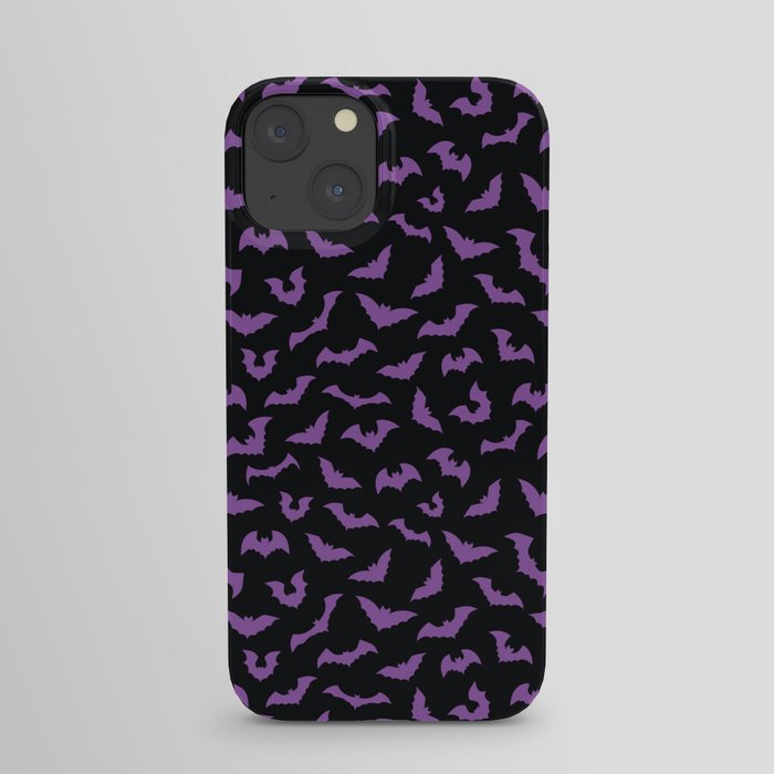 Pastel goth purple black bats iPhone Case