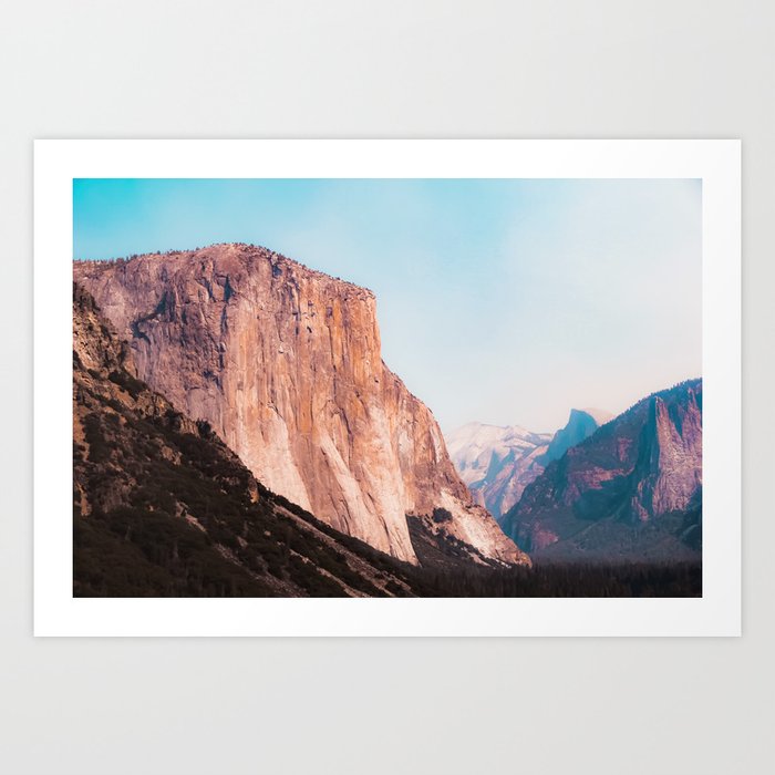 mountains at Yosemite national park California USA Art Print