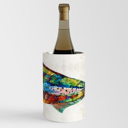 Colorful Dolphin Fish by Sharon Cummings Wine Chiller