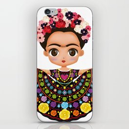 Frida Mexican cartoon iPhone Skin