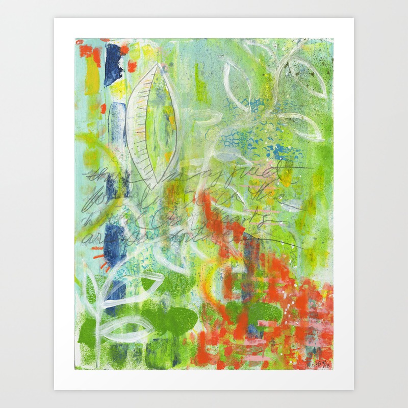 Abstract 4 Growth And Prayer Art Print By Stephaniegardbuss Society6