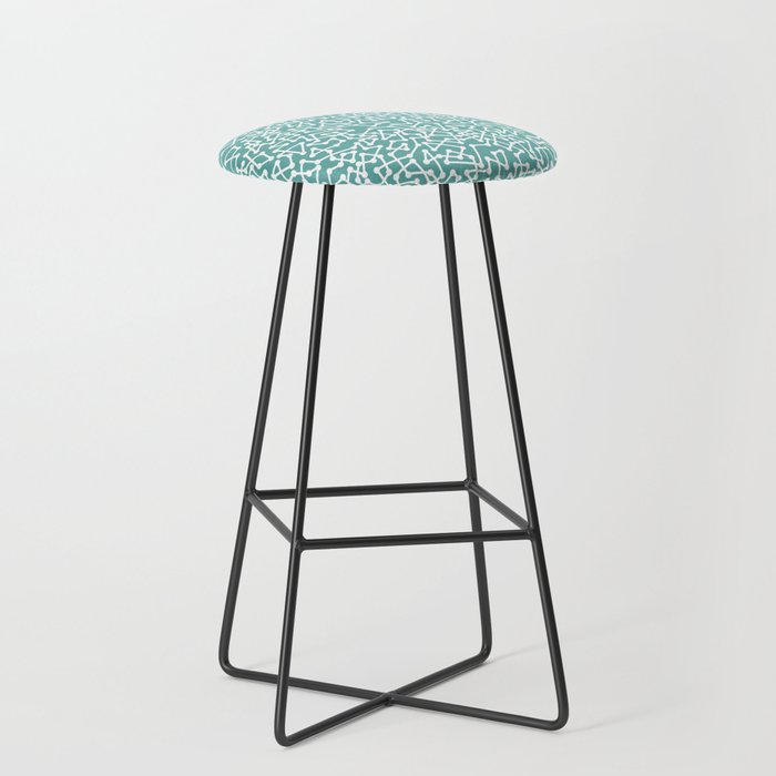 Turquoise Net Bar Stool