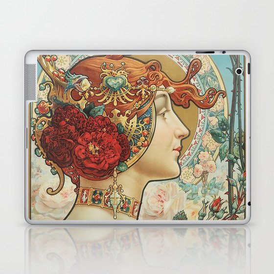 French Art Nouveau Woman Laptop & iPad Skin