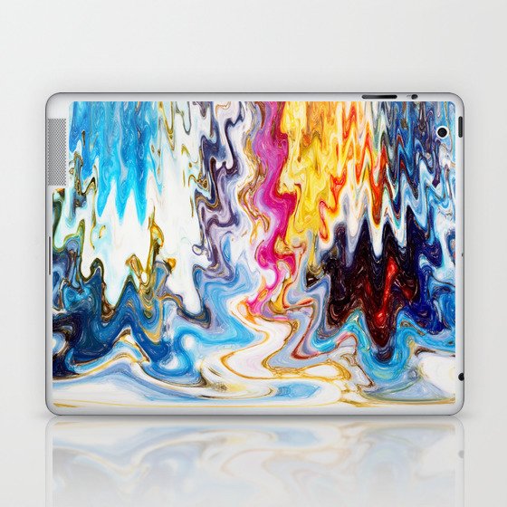 Colorful Fluid Acrylic Paint Pour Laptop & iPad Skin