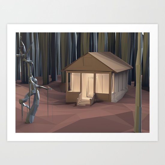 Cabin in the Woods Art Print