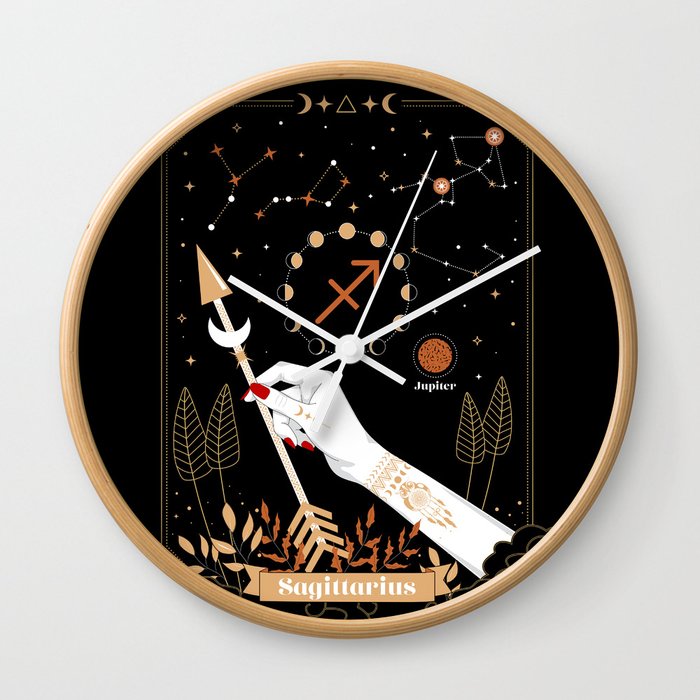 Sagittarius Zodiac Sign Wall Clock