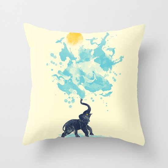 summer splash Throw Pillow