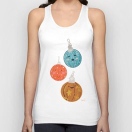 Three cute christmas ornements pencil colored Unisex Tank Top