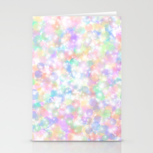 rainbow bubbles of light stationery cards by katherinefriesen society6