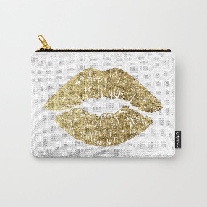 Gold Lips, Vanity Decor Carry-All Pouch