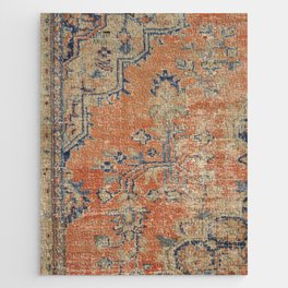 Vintage Woven Navy and Orange Jigsaw Puzzle
