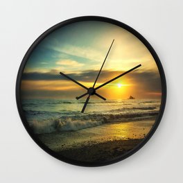 Pacific Coast Sunset Wall Clock