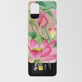 lotus flowers seamless pattern Android Card Case