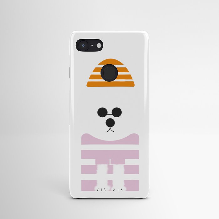stripe t-shirts puppy Android Case