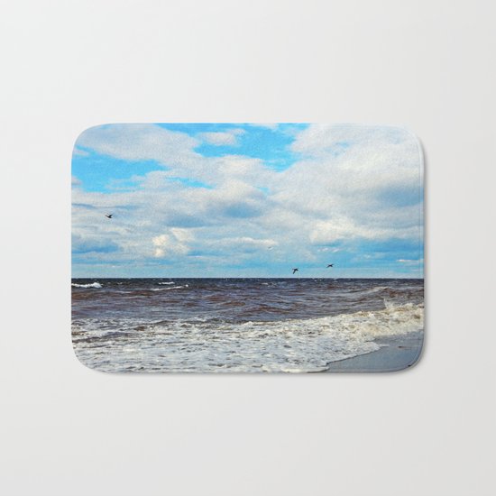 Flying Cormorants Bath Mat