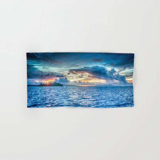 Bora Bora Polynesia sunset Hand & Bath Towel