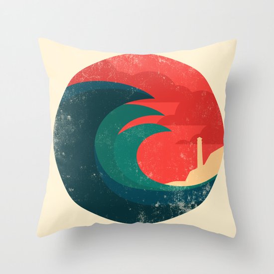 The wild ocean Throw Pillow