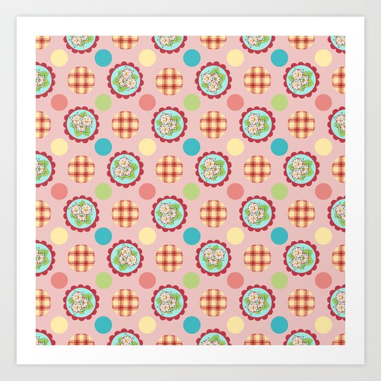 Heidi Polka Dots Art Print